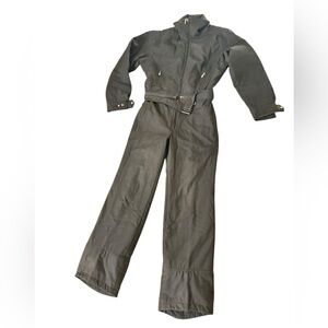 Vintage 1990’s Bogner 2 piece Black ski zip up lined jumpsuit detachable sz 12